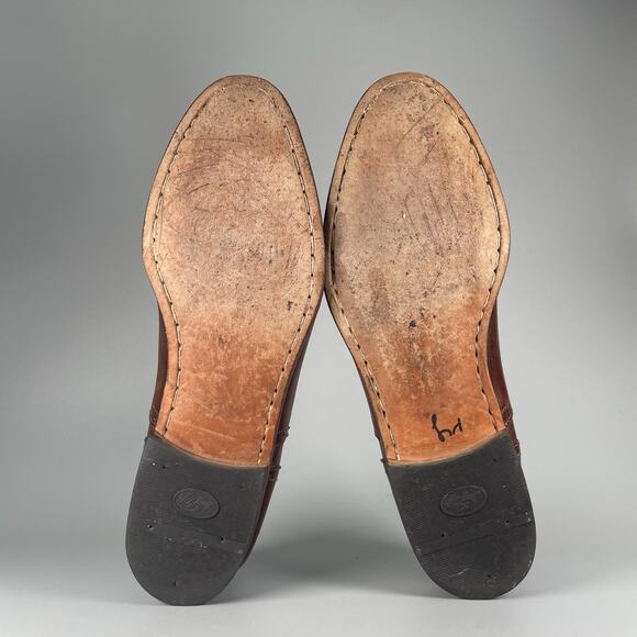 Santoni 14824 Men’s Size 9 EE Brown Leather Oxford Cap Toe Dress Shoes Lace Up - Picture 4 of 9